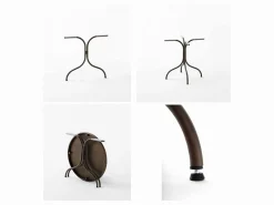 Set Tavolo Posillipo 80 con 4 Sedie Lessie