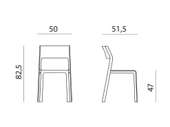 Set tavolo Rio 140/210 Alluminio con 8 sedie Trill Bistrot Nardi