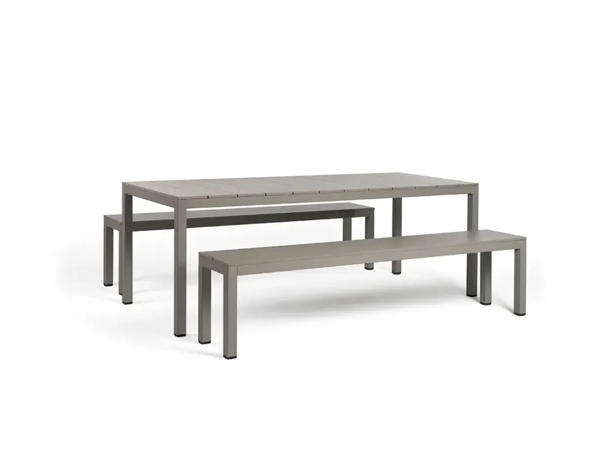 Set tavolo Rio Alu 210 Fix con 2 panche Rio Bench Alu