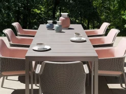 Set tavolo Rio 210/280 con 8 poltrone Net Relax