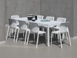Set tavolo Rio 140/210 con 6 sedie Bit
