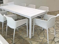 Set tavolo Rio 210/280 con 6 sedie Net
