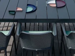 Set tavolo Rio 140/210 con 6 sedie Net