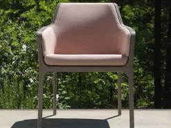 Set tavolo Rio 210/280 con 8 sedie Net Relax cuscini Shell