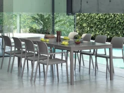 Set tavolo Rio 140/210 con 6 sedie Riva
