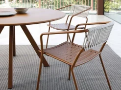 Set Tavolo rotondo Daisy 130 con 4 poltrone Slot Rope