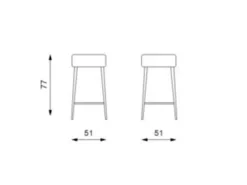 Sgabello alto Greg 77
