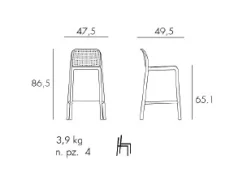 Sgabello Lido mini