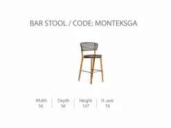 Sgabello Moon Teak
