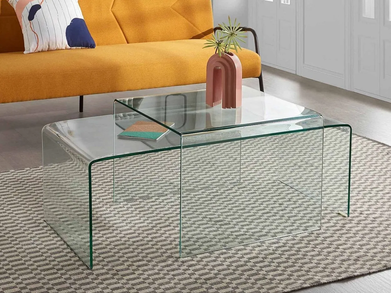 Tavolino Barbarigo 110x38 vetro trasparente