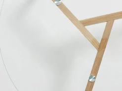 Tavolino Bro Ø90 legno e vetro