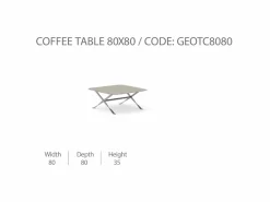Tavolino da Caffè George 80x80