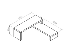 Tavolino TV Cliff 120 quadrato
