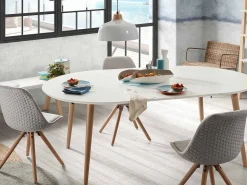 Tavolo allungabile Osvaldo 160/260 Legno Naturale, MDF Laccato