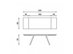 Tavolo Allungabile Smokey 160/240