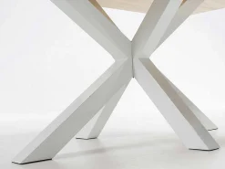 Tavolo Asterisco 200 bianco e piano legno