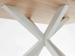 Tavolo Asterisco 200 bianco e piano legno