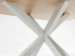 Tavolo Asterisco 180 bianco e piano legno