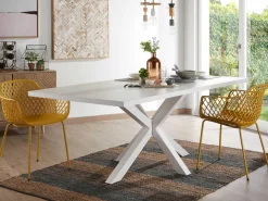 Tavolo Asterisco 180 bianco piano melammina bianco