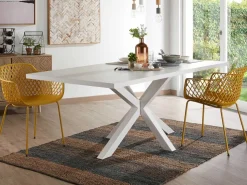 Tavolo Asterisco 200 bianco piano melammina bianco