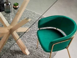 Tavolo Asterisco 200 legno e piano vetro