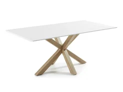 Tavolo Asterisco 160 legno piano melammina bianco