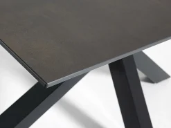 Tavolo Asterisco 200 nero e piano gres