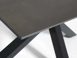 Tavolo Asterisco 160 nero e piano gres