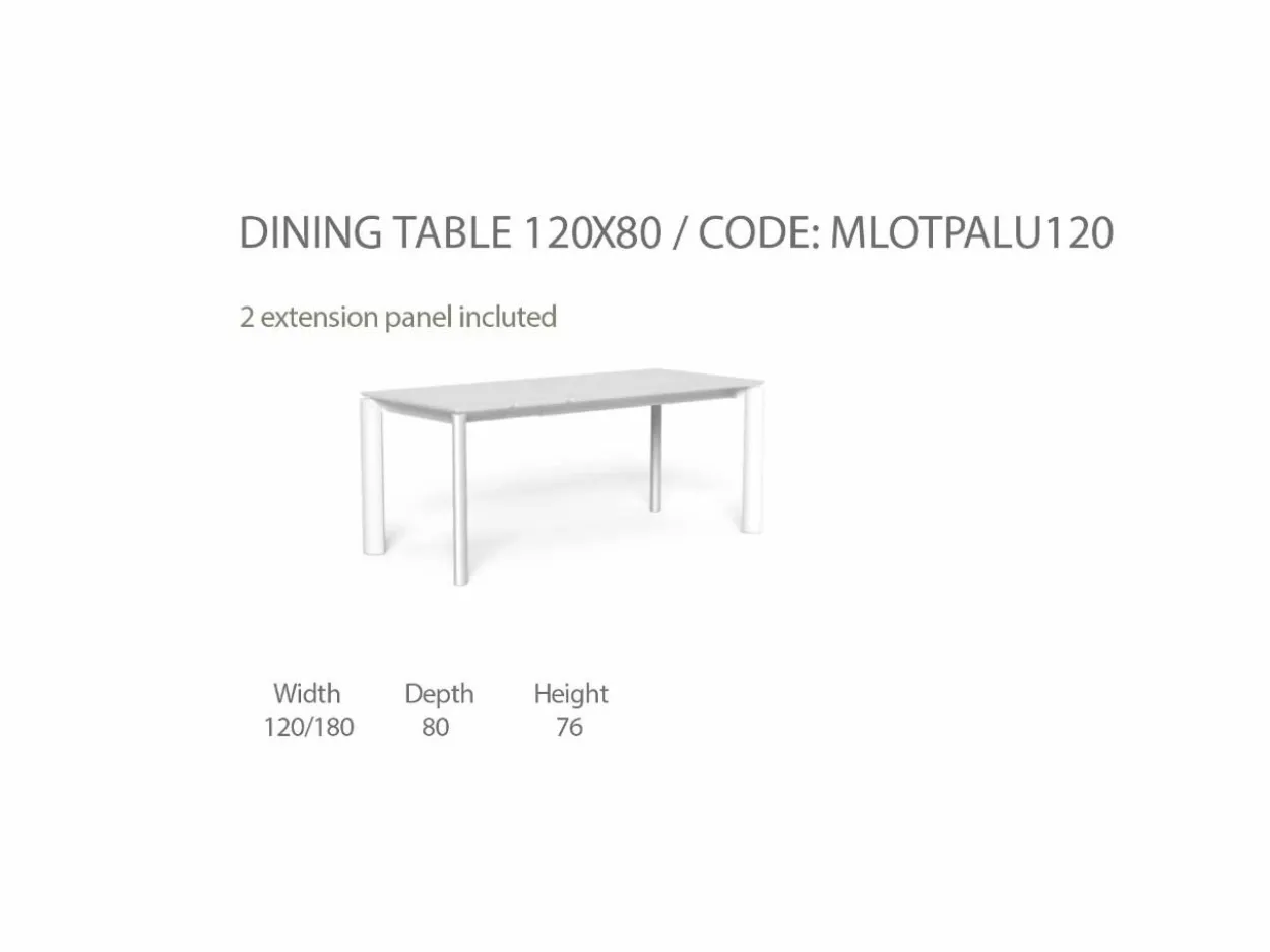 Tavolo da Pranzo Milo 120x80