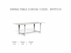 Tavolo da Pranzo Riviera 210x100