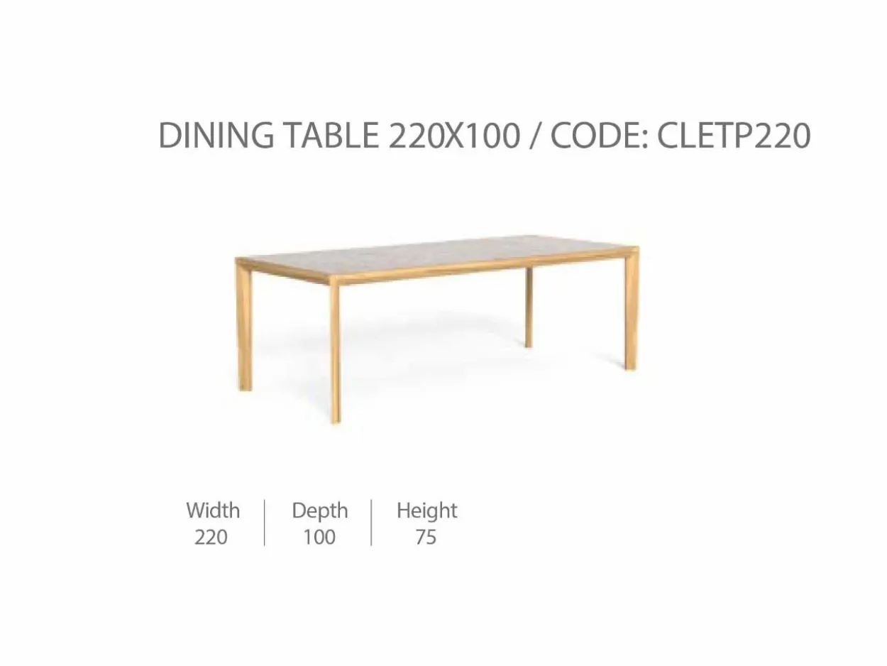 Tavolo da Pranzo 220x100 CleoSoft/Wood