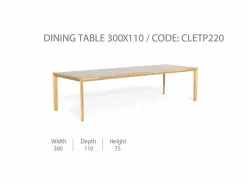 Tavolo da Pranzo 300x110 CleoSoft/Wood