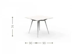 Tavolo Milo 90x90