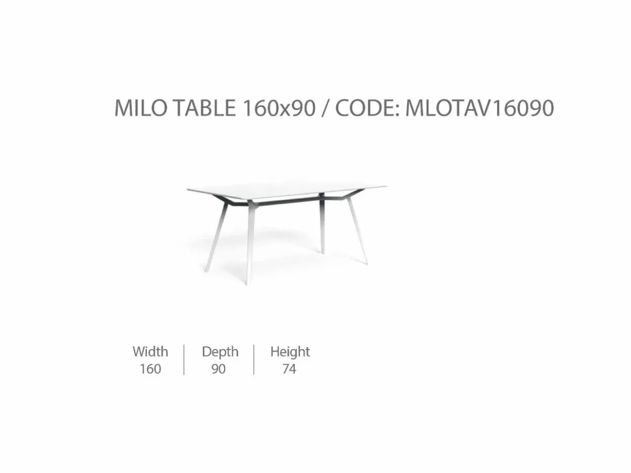 Tavolo Milo 160x90
