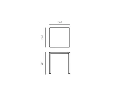 Tavolo Piave 70x70