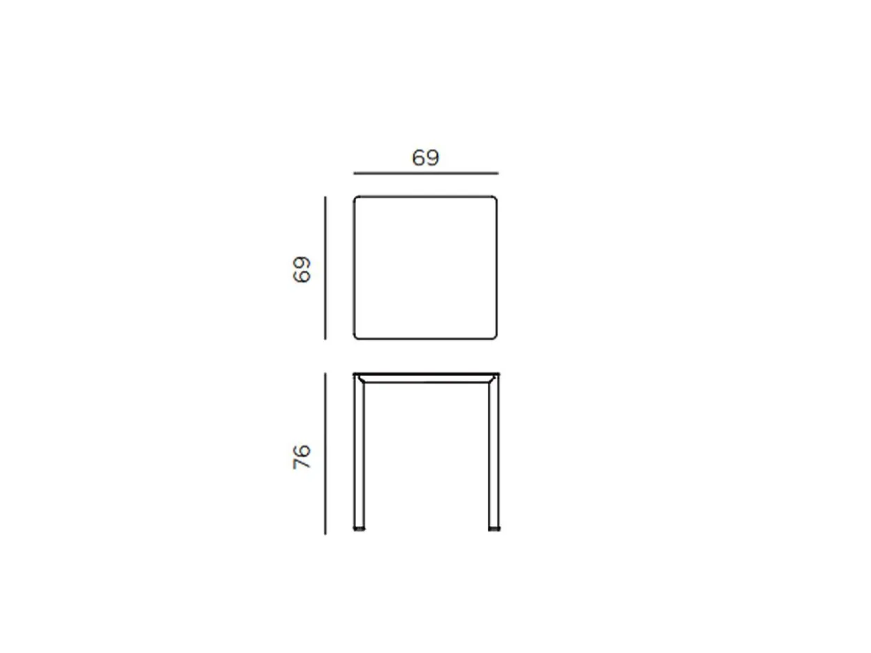Tavolo Piave 70x70