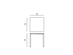 Tavolo Piave 80x80