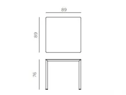 Tavolo Piave 90x90