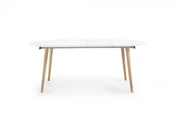 Tavolo rotondo allungabile 120/200 Legno Naturale, MDF Laccato