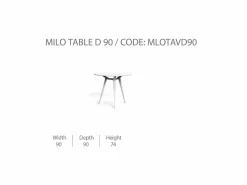 Tavolo rotondo Milo Ø 90