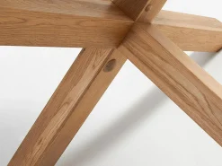 Tavolo rotondo Nils Ø120 legno rovere, laccato bianco